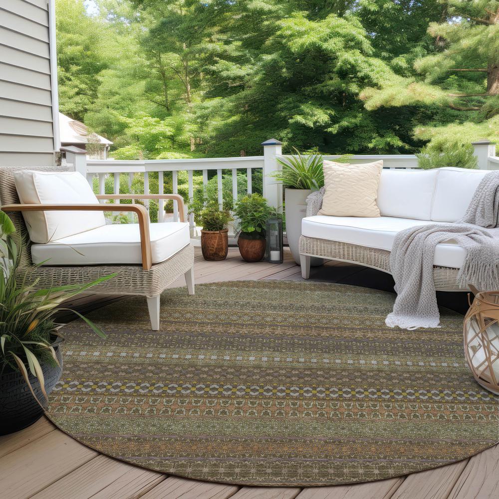 Chantille ACN527 Brown 8' x 8' Rug. Picture 8