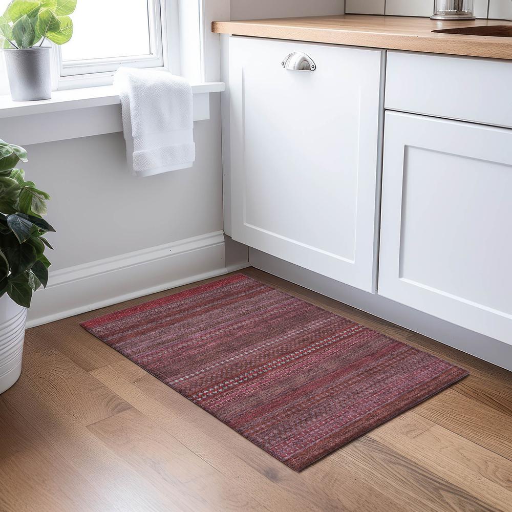 Chantille ACN527 Red 1'8" x 2'6" Rug. Picture 7