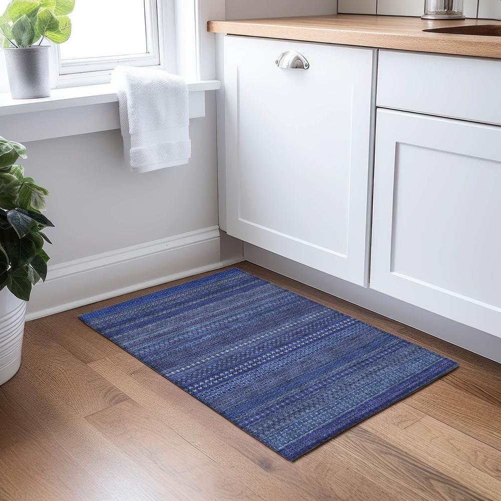 Chantille ACN527 Blue 1'8" x 2'6" Rug. Picture 6