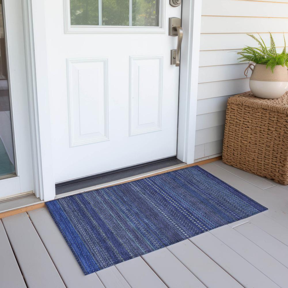 Chantille ACN527 Blue 1'8" x 2'6" Rug. Picture 7