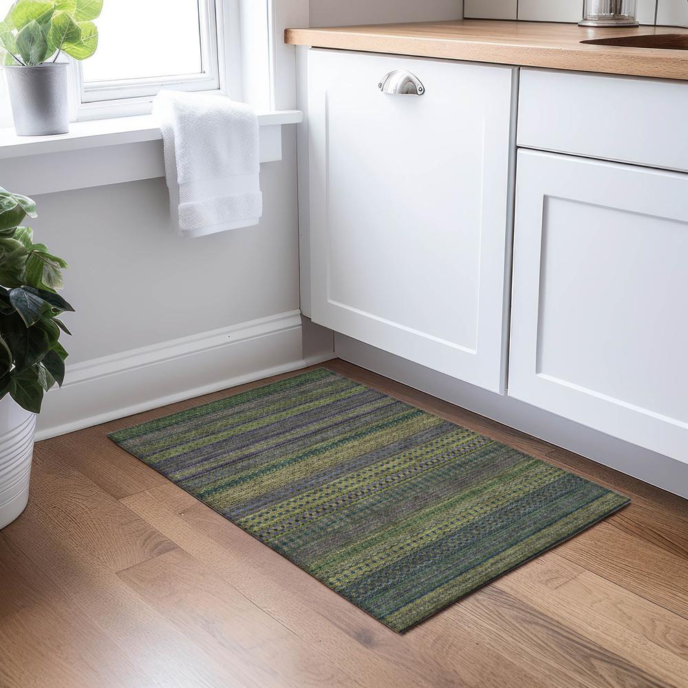 Chantille ACN527 Green 1'8" x 2'6" Rug. Picture 6