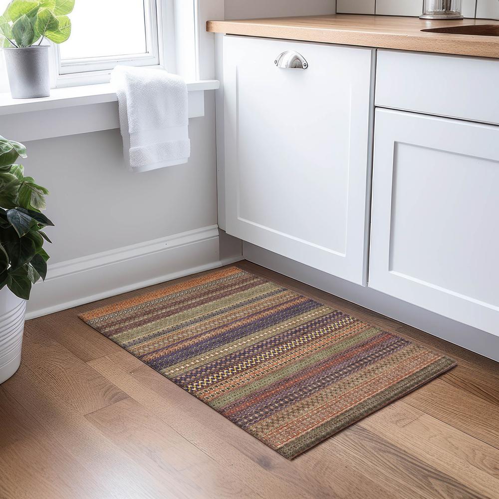 Chantille ACN527 Orange 1'8" x 2'6" Rug. Picture 6