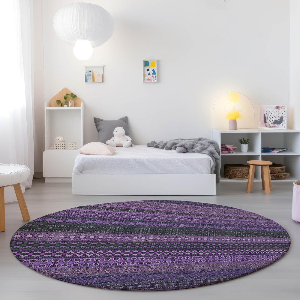 Chantille ACN527 Purple 8' x 8' Rug. Picture 6