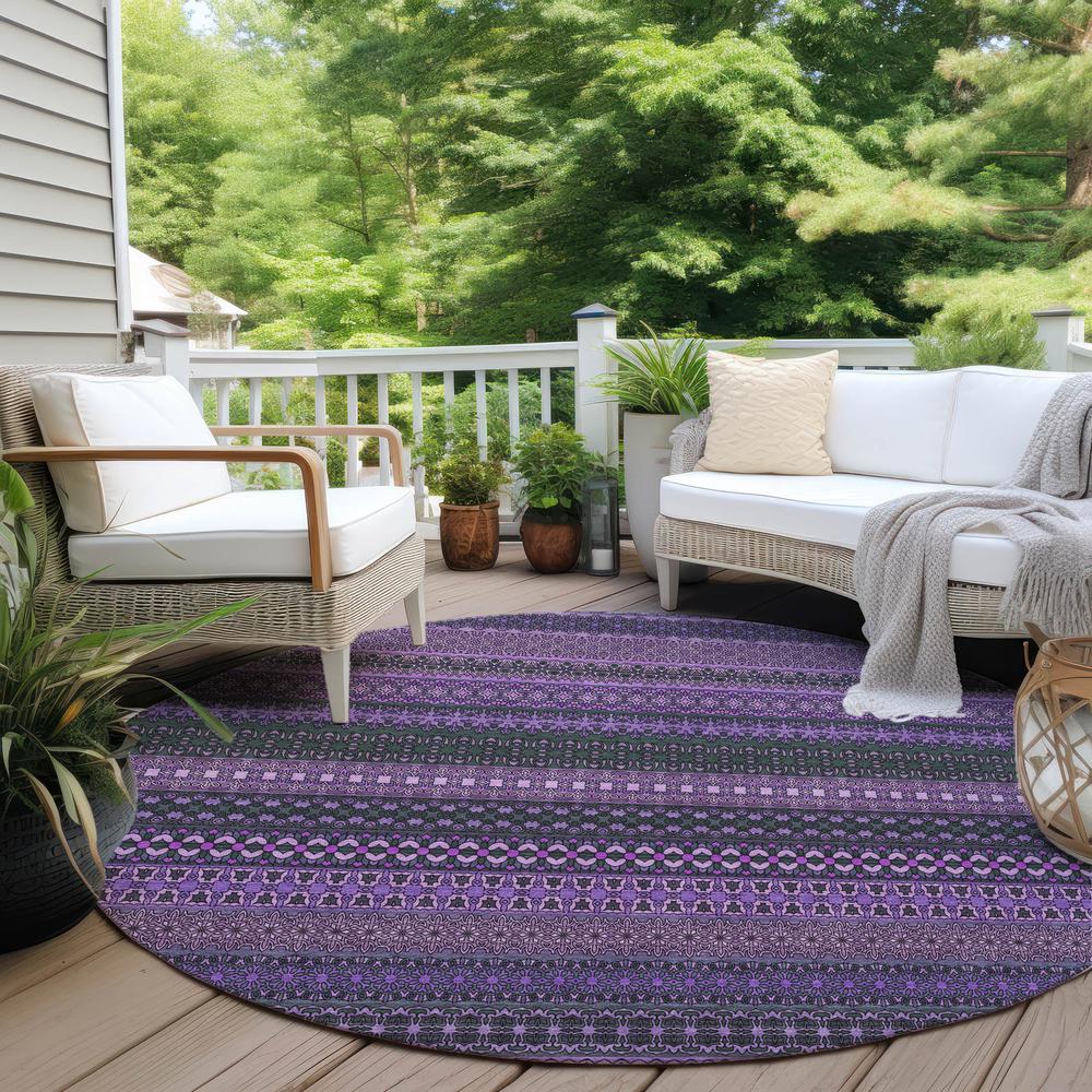 Chantille ACN527 Purple 8' x 8' Rug. Picture 7