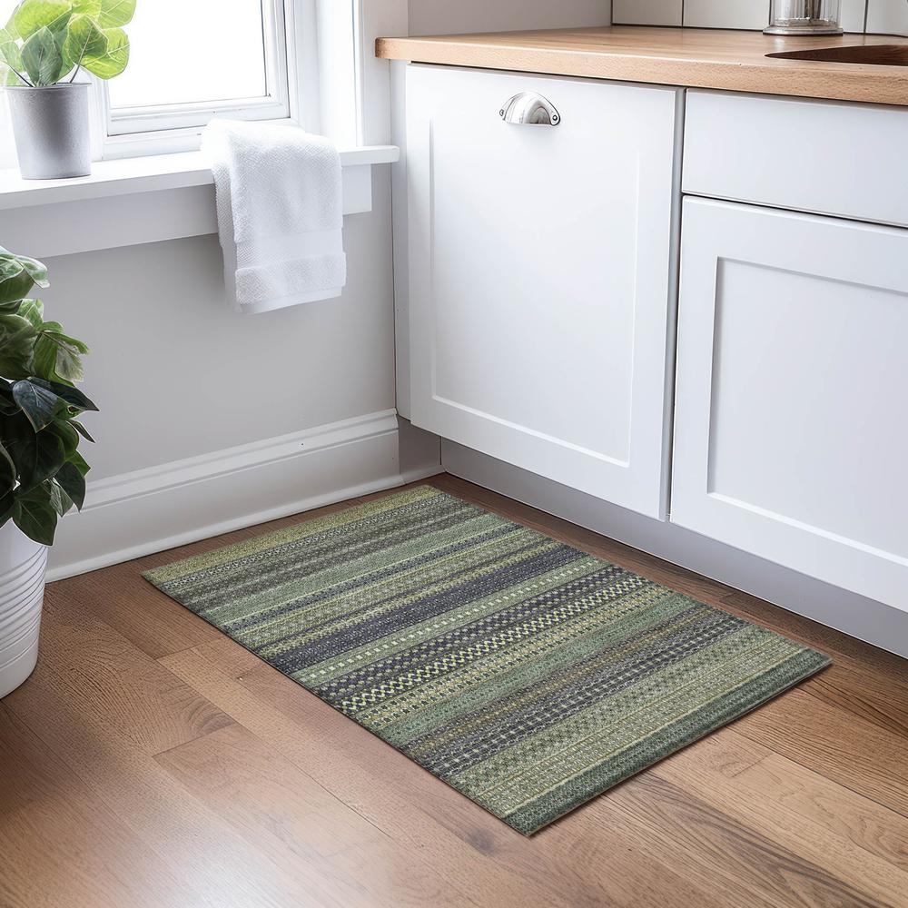 Chantille ACN527 Green 1'8" x 2'6" Rug. Picture 6