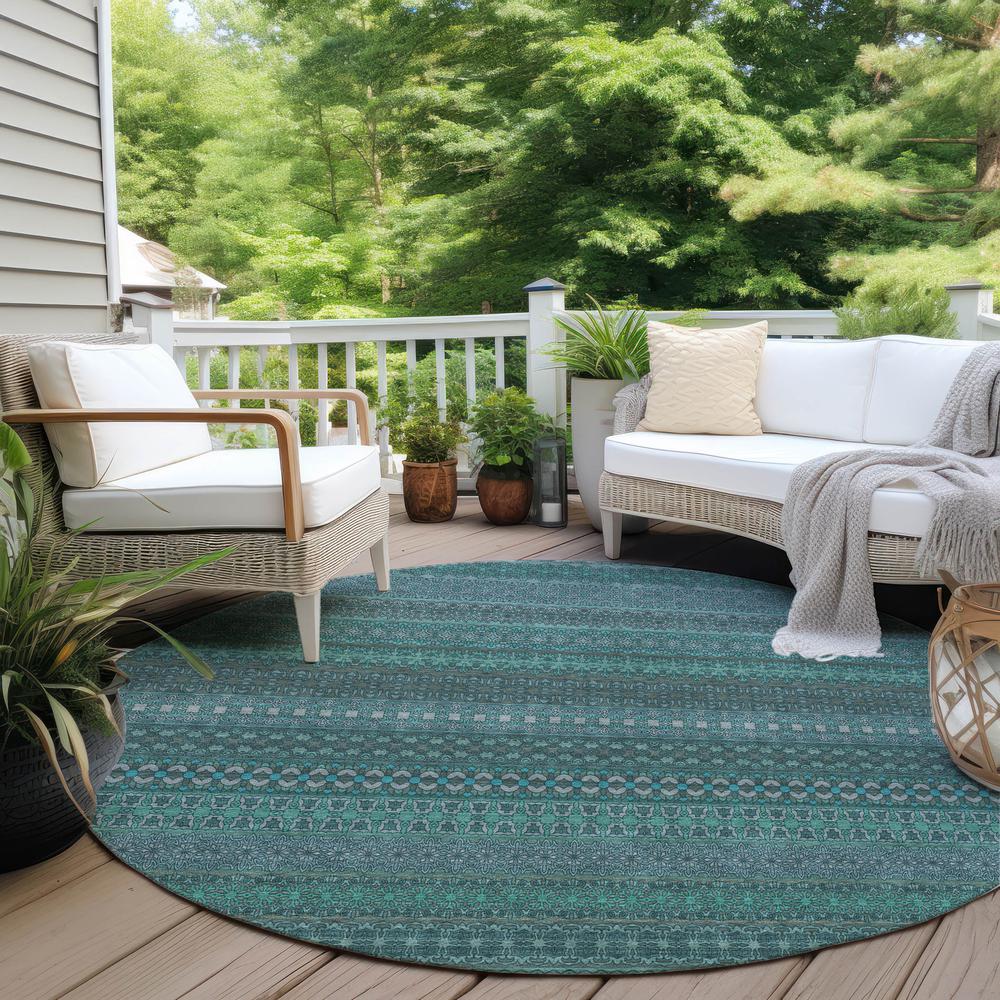 Chantille ACN527 Teal 8' x 8' Rug. Picture 7