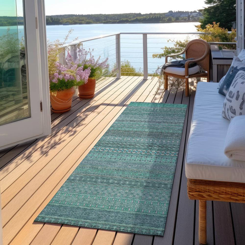Chantille ACN527 Teal 2'3" x 7'6" Rug. Picture 7