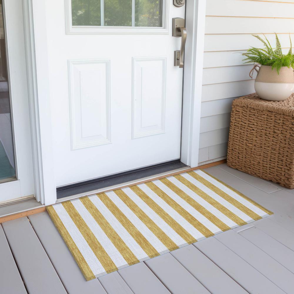 Chantille ACN528 Gold 1'8" x 2'6" Rug. Picture 7