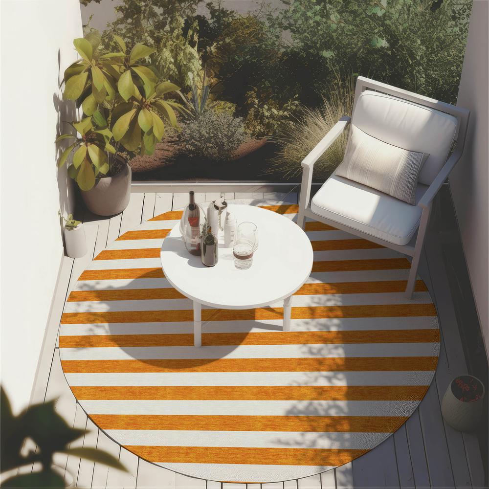 Chantille ACN528 Orange 8' x 8' Rug. Picture 7