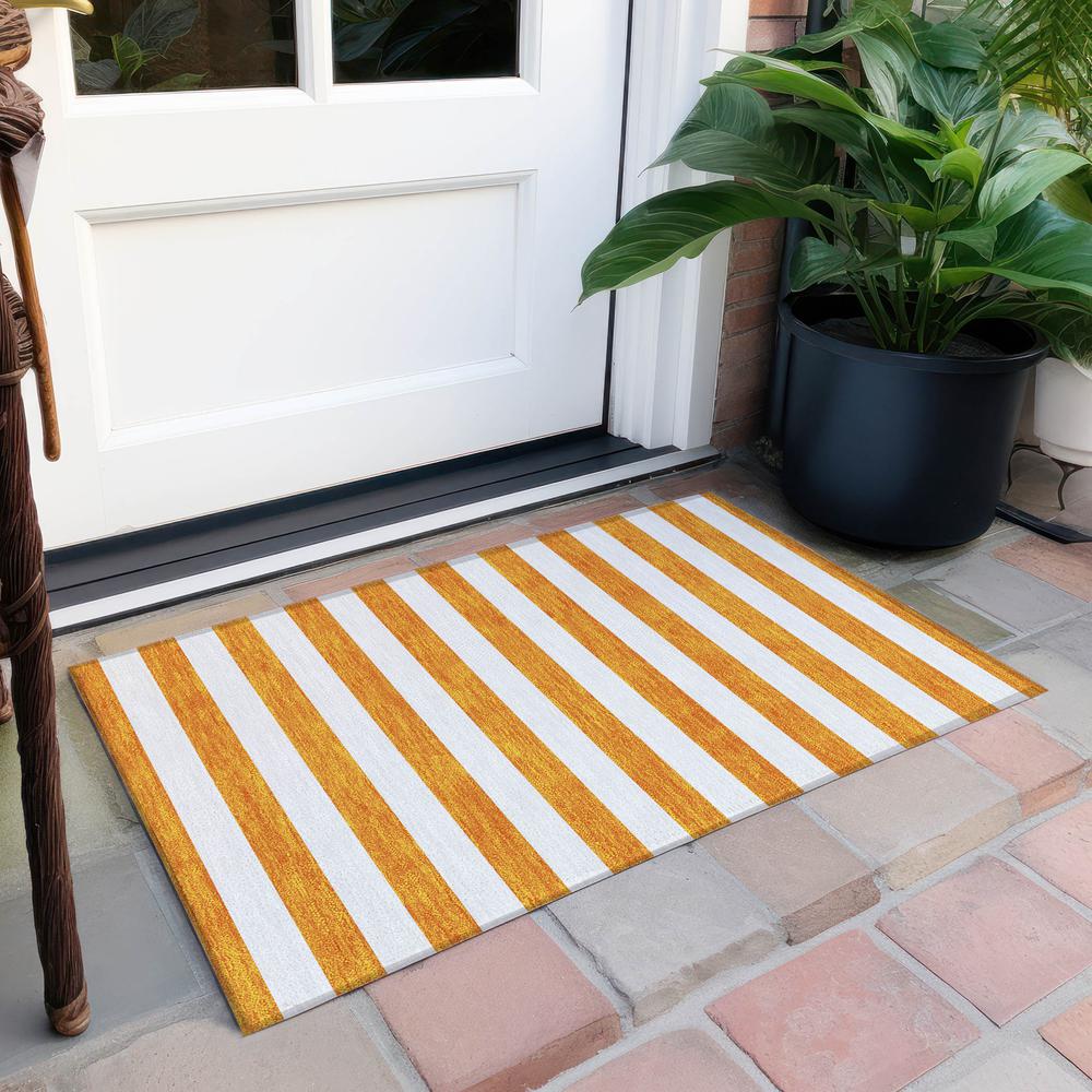 Chantille ACN528 Orange 1'8" x 2'6" Rug. Picture 7
