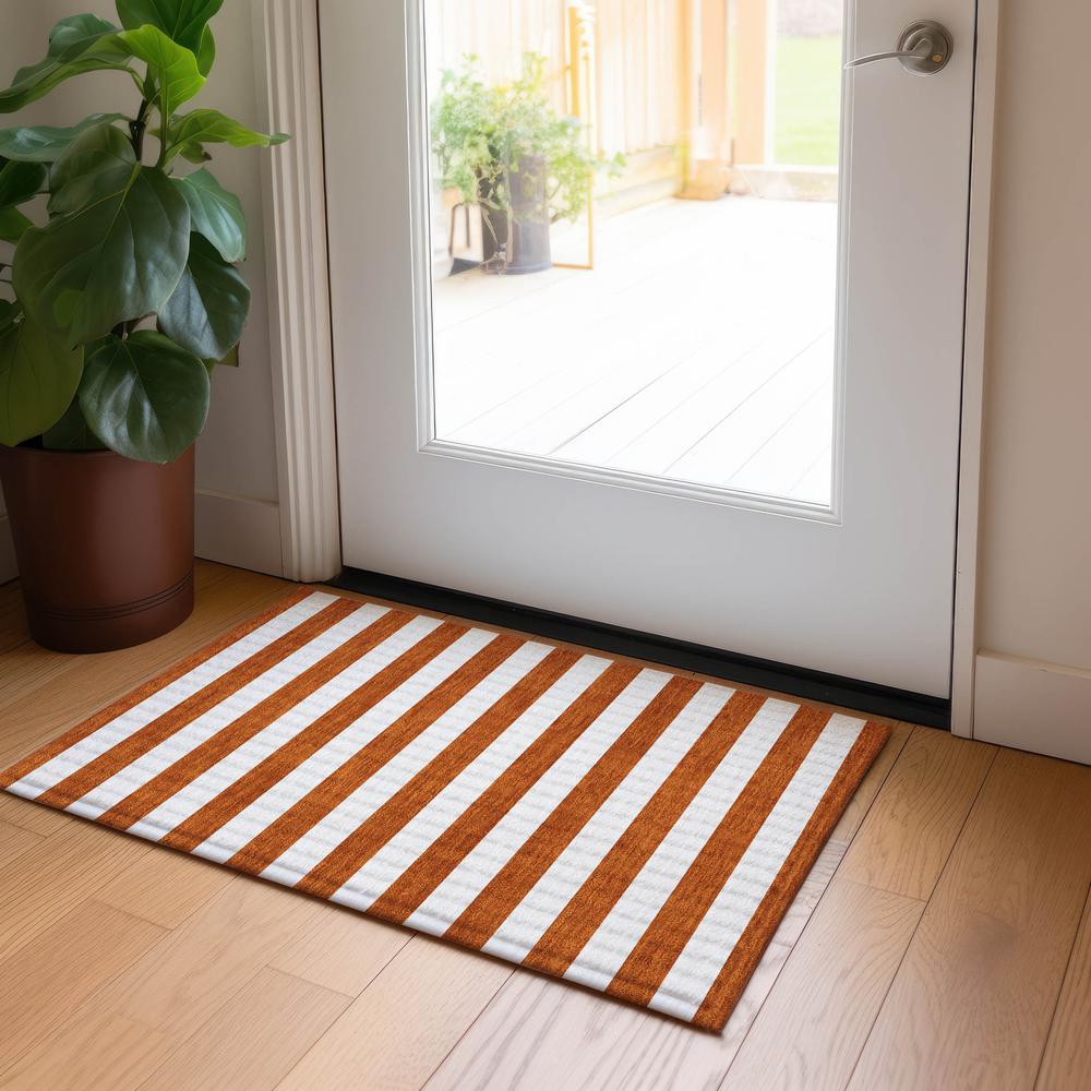 Chantille ACN528 Orange 1'8" x 2'6" Rug. Picture 7