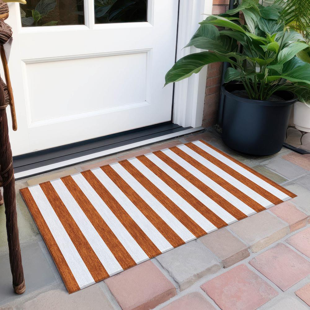 Chantille ACN528 Orange 1'8" x 2'6" Rug. Picture 8