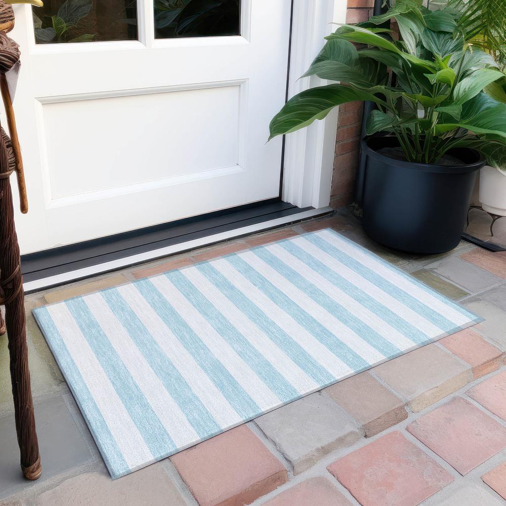 Chantille ACN528 Blue 1'8" x 2'6" Rug. Picture 7