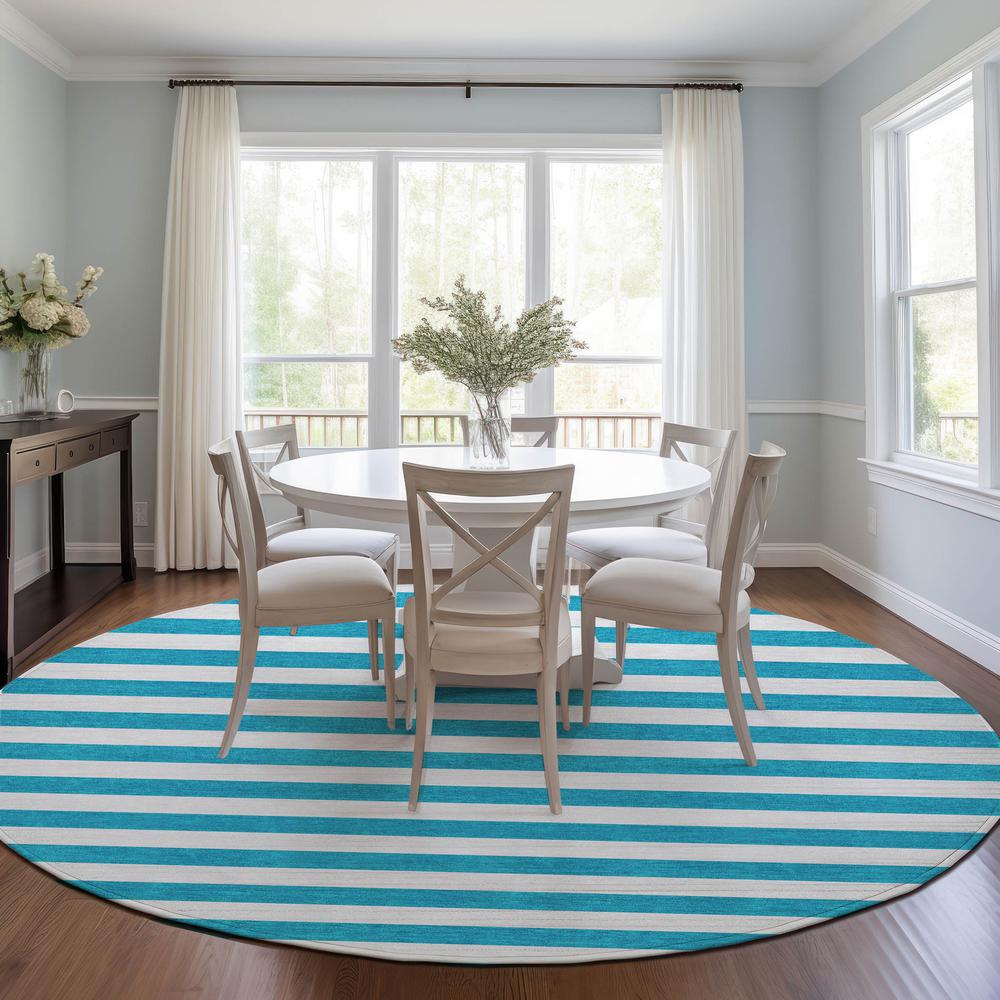 Chantille ACN528 Teal 8' x 8' Rug. Picture 6