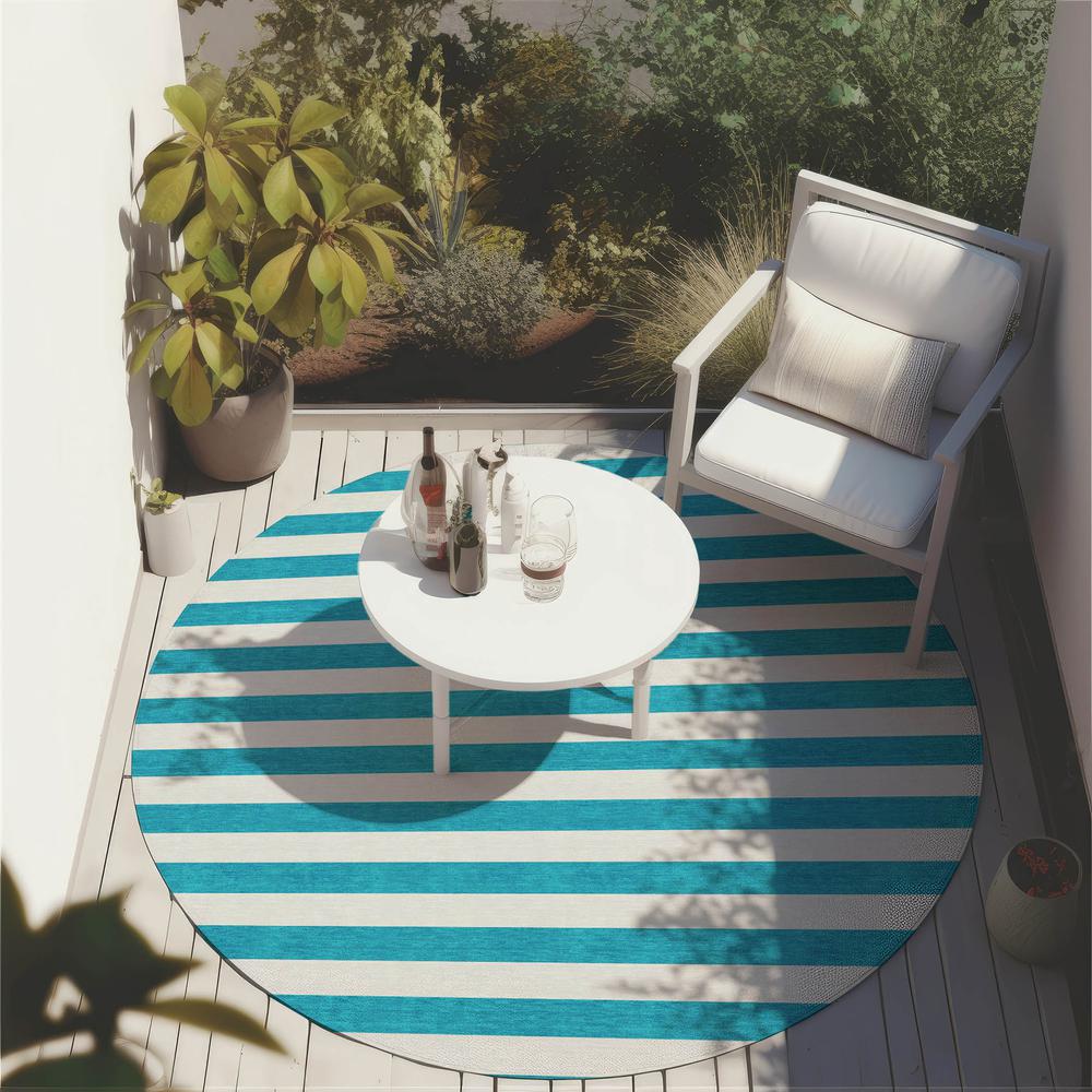 Chantille ACN528 Teal 8' x 8' Rug. Picture 7