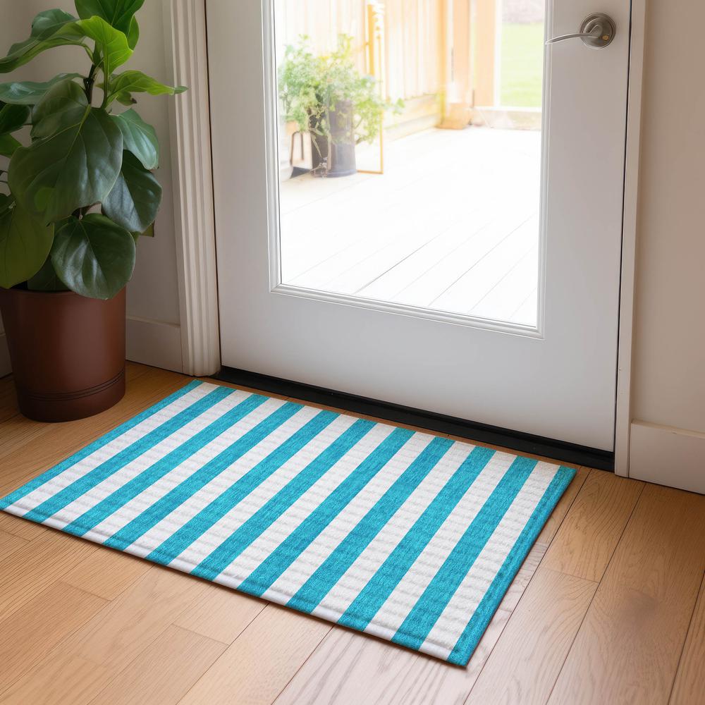 Chantille ACN528 Teal 1'8" x 2'6" Rug. Picture 7
