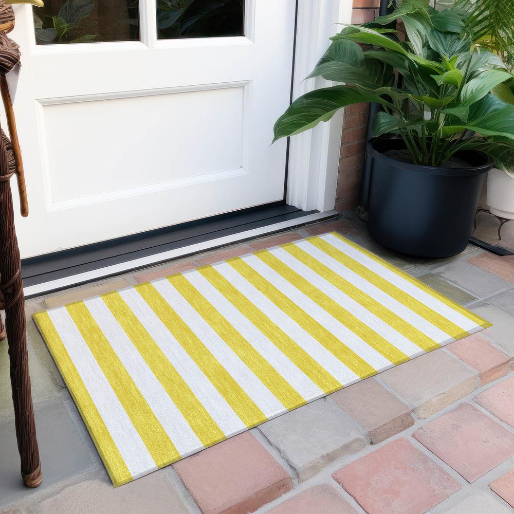 Chantille ACN528 Gold 1'8" x 2'6" Rug. Picture 7