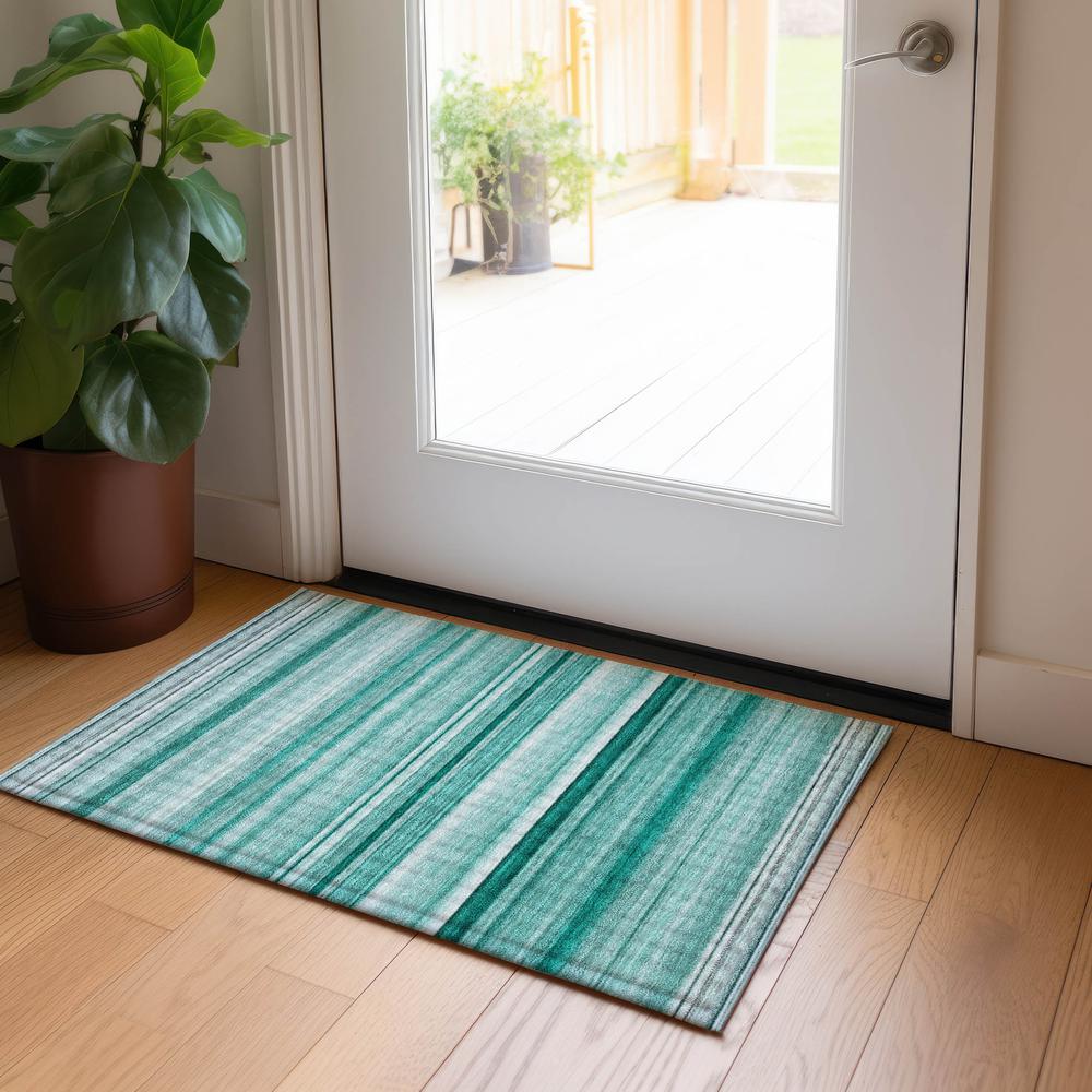 Chantille ACN529 Teal 1'8" x 2'6" Rug. Picture 6