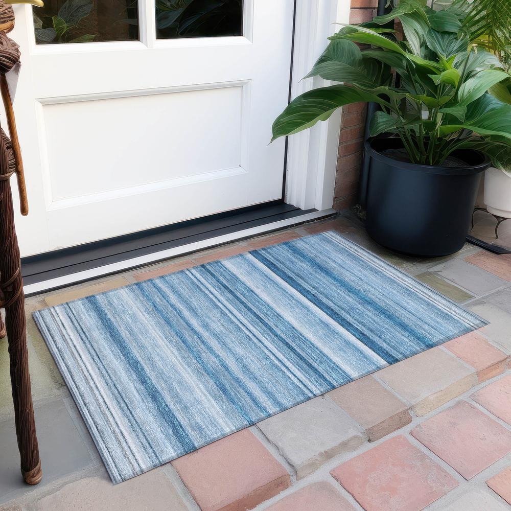 Chantille ACN529 Blue 1'8" x 2'6" Rug. Picture 7