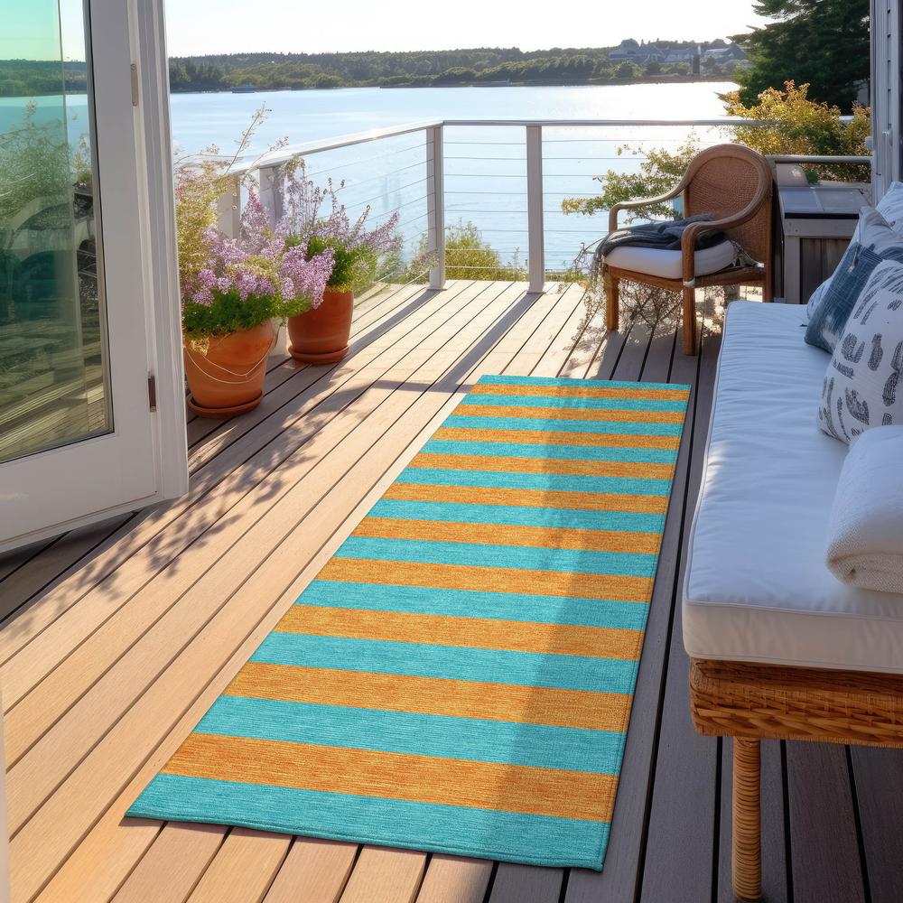 Chantille ACN530 Teal 2'3" x 7'6" Rug. Picture 7