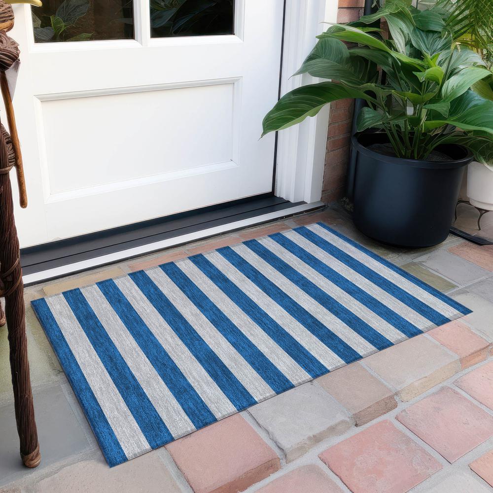 Chantille ACN530 Blue 1'8" x 2'6" Rug. Picture 7