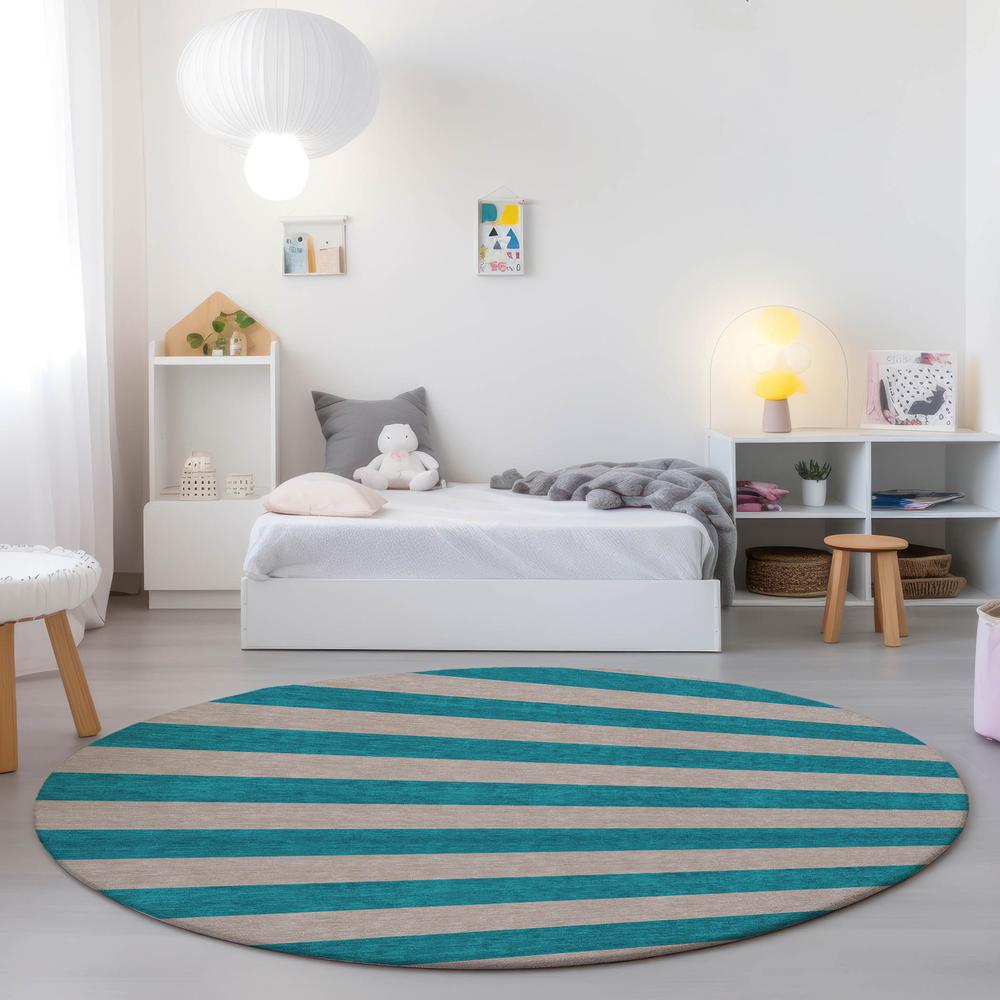 Chantille ACN530 Teal 8' x 8' Rug. Picture 7