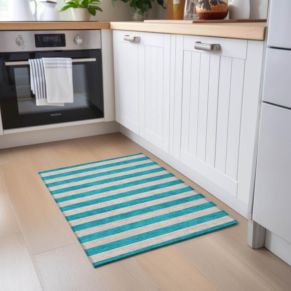 Chantille ACN530 Teal 1'8" x 2'6" Rug. Picture 6