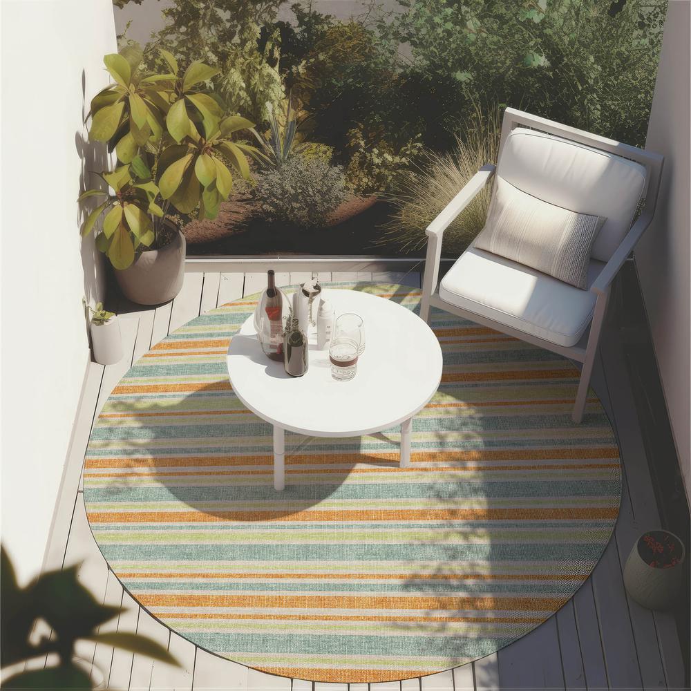 Chantille ACN531 Orange 8' x 8' Rug. Picture 7