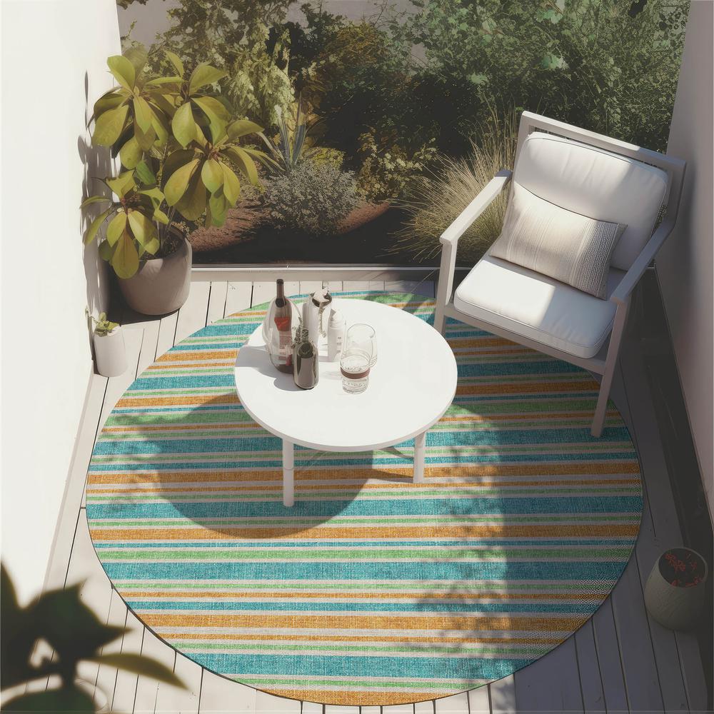 Chantille ACN531 Teal 8' x 8' Rug. Picture 7