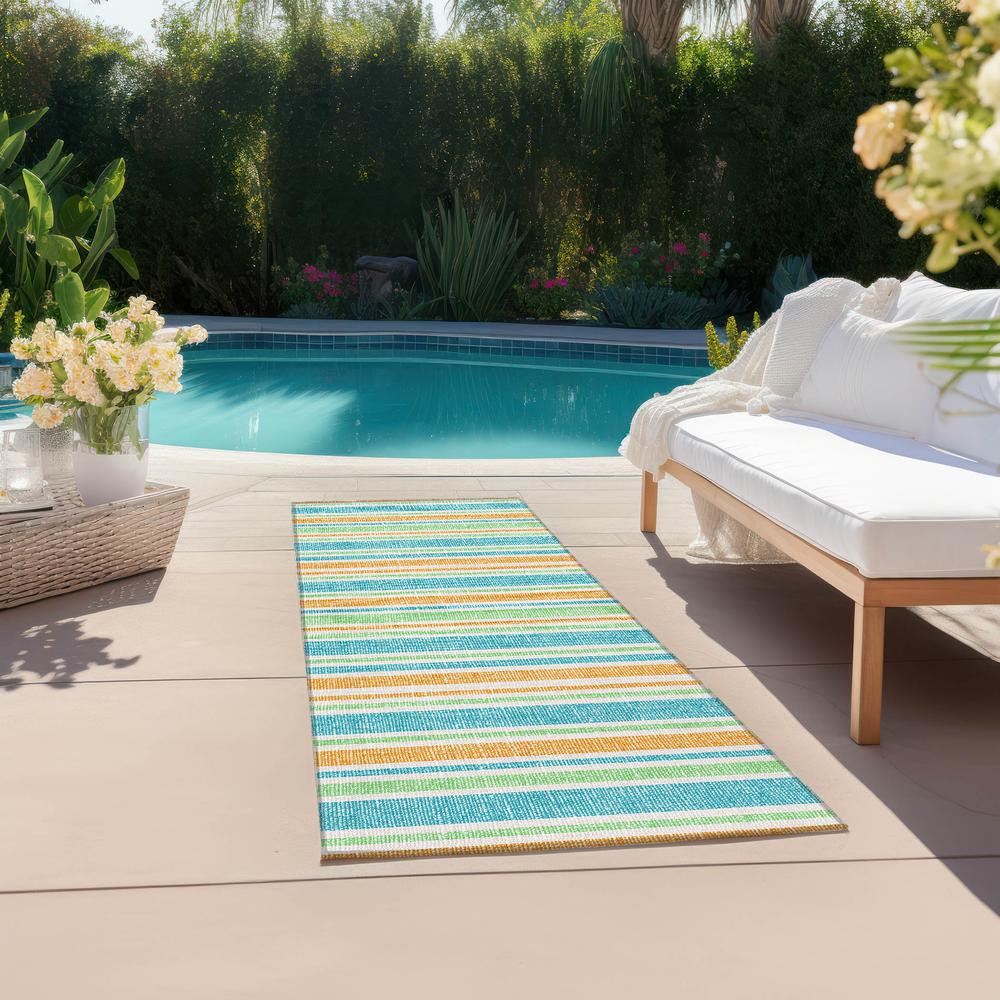 Chantille ACN531 Teal 2'3" x 7'6" Rug. Picture 7