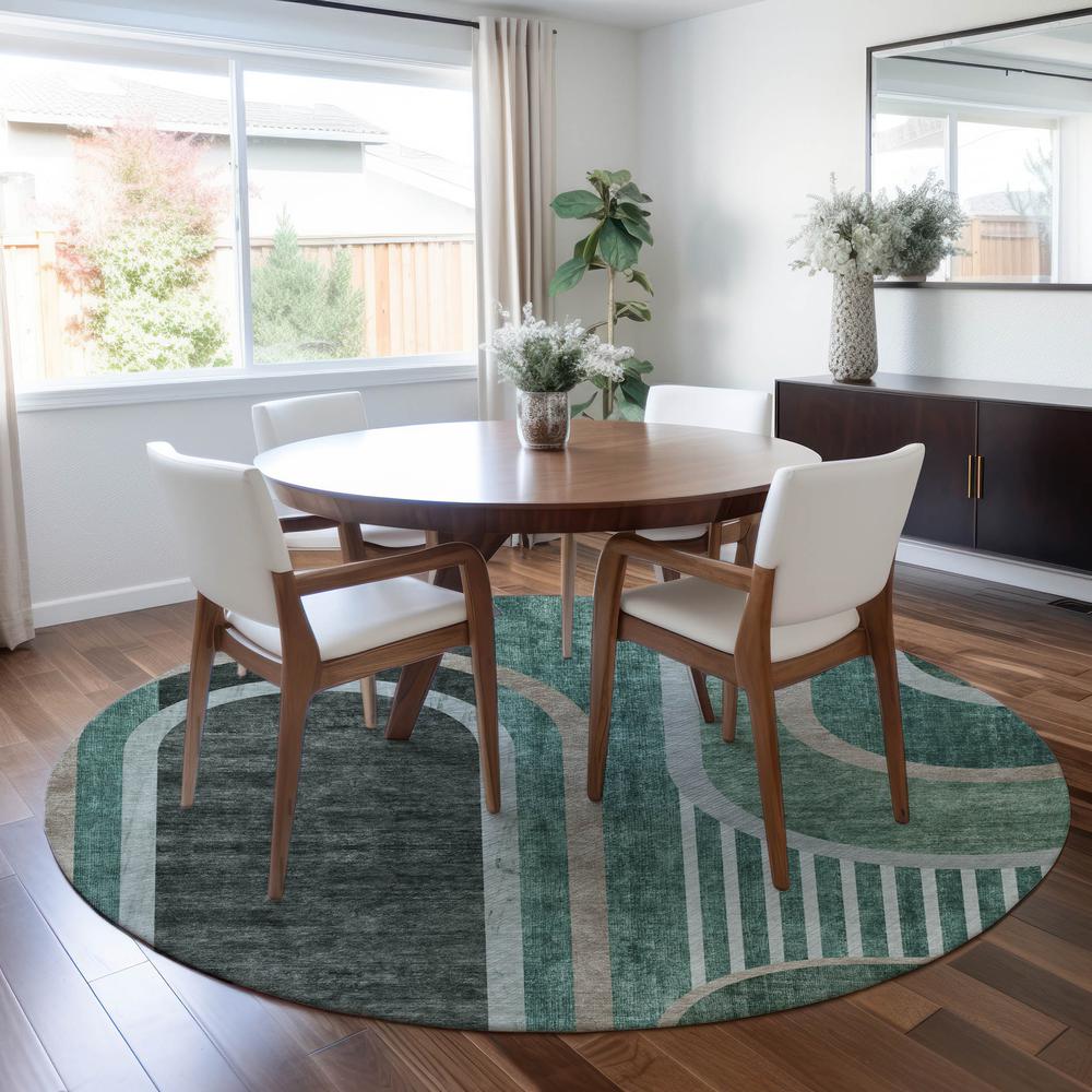Chantille ACN532 Green 8' x 8' Rug. Picture 6