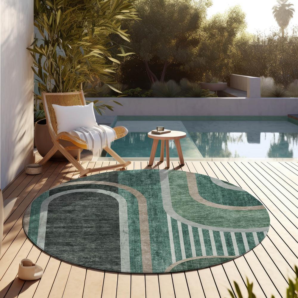 Chantille ACN532 Green 8' x 8' Rug. Picture 7