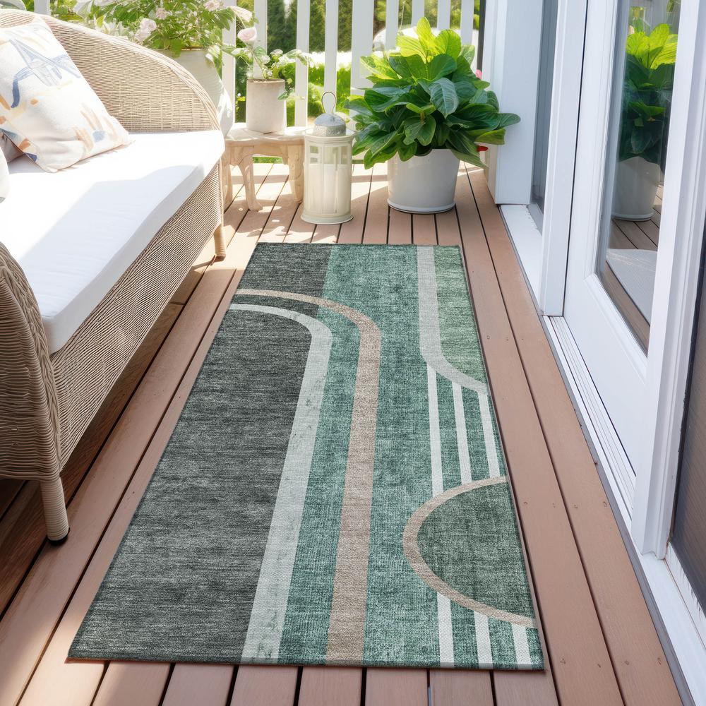 Chantille ACN532 Green 2'3" x 7'6" Rug. Picture 7