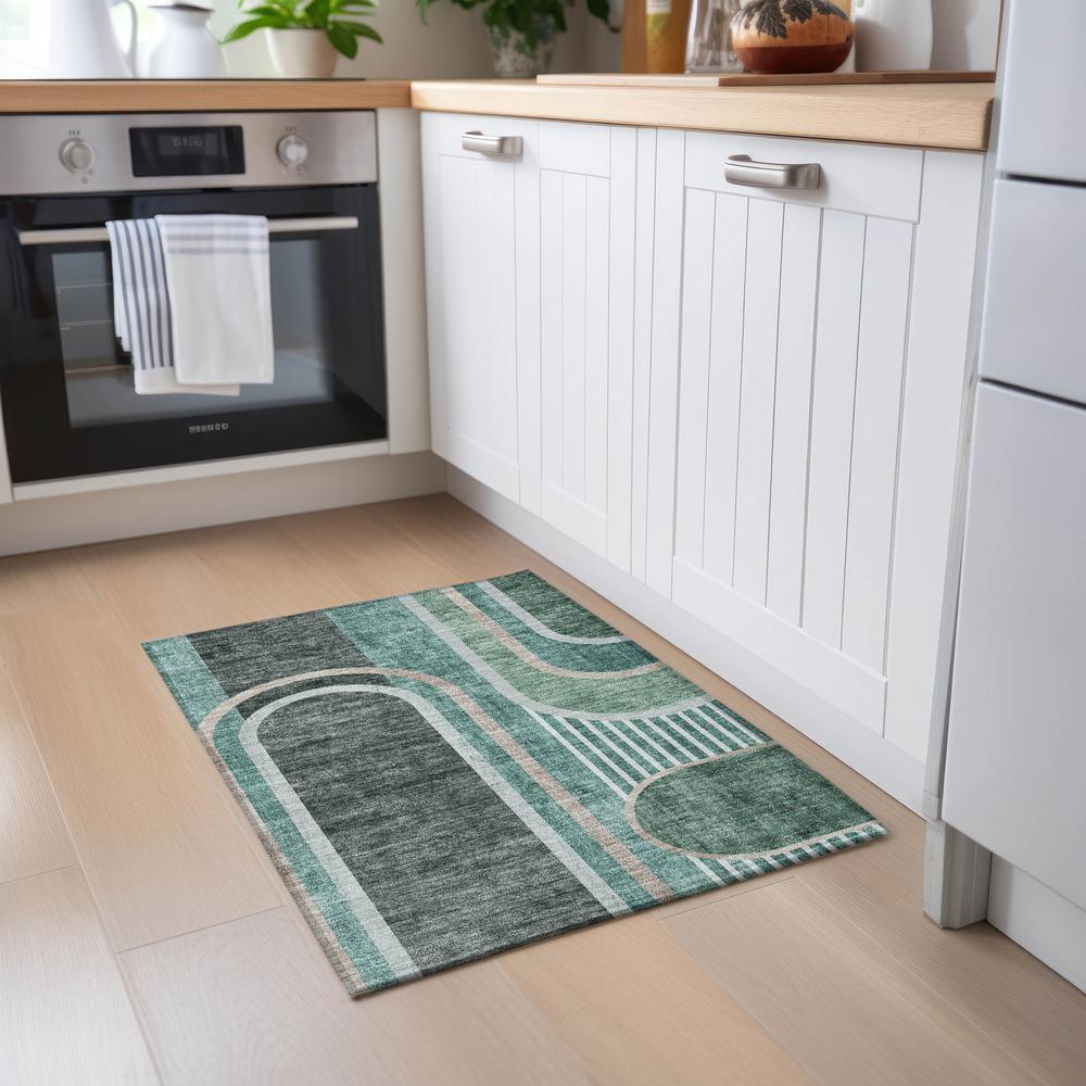 Chantille ACN532 Green 1'8" x 2'6" Rug. Picture 7