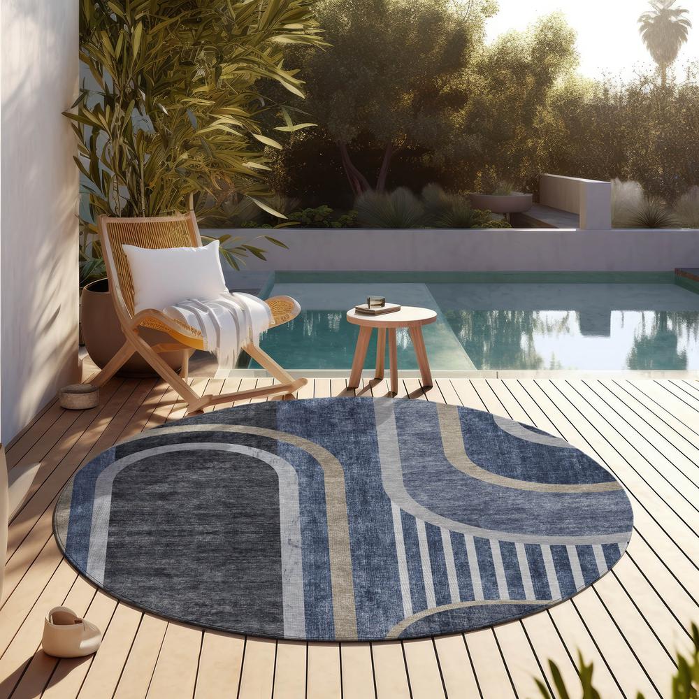 Chantille ACN532 Blue 8' x 8' Rug. Picture 7