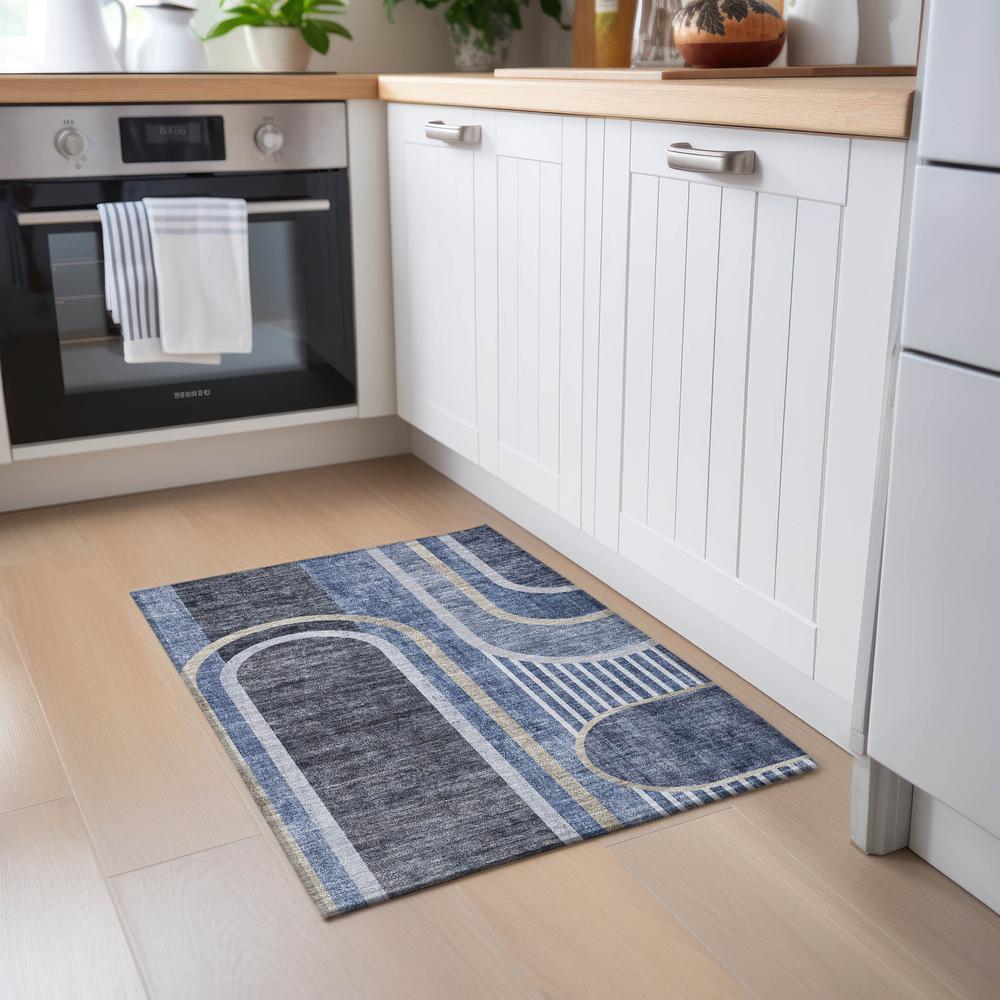 Chantille ACN532 Blue 1'8" x 2'6" Rug. Picture 7
