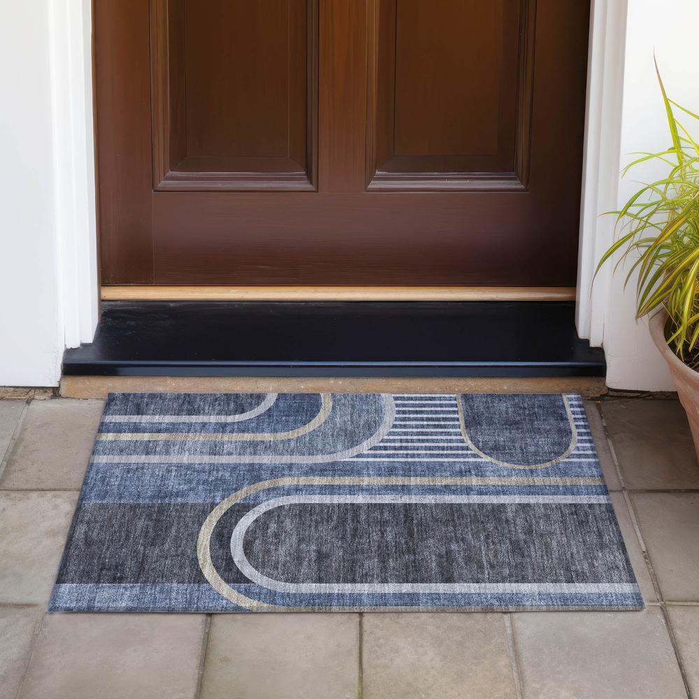 Chantille ACN532 Blue 1'8" x 2'6" Rug. Picture 8