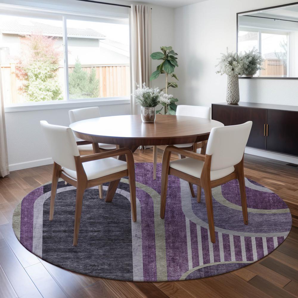 Chantille ACN532 Purple 8' x 8' Rug. Picture 7