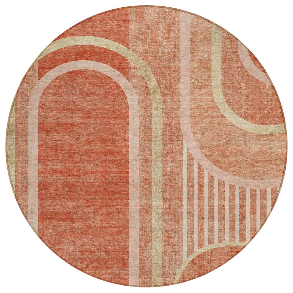 Chantille ACN532 Orange 8' x 8' Rug. Picture 1