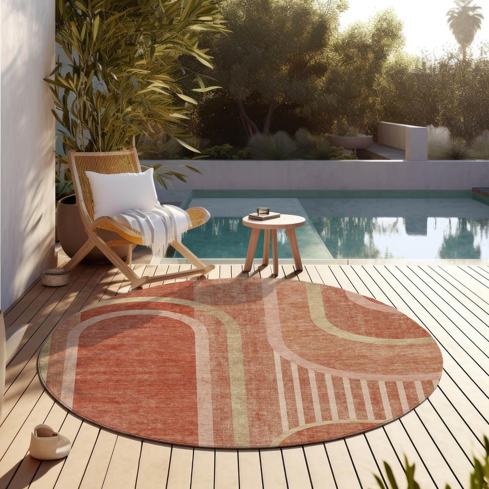 Chantille ACN532 Orange 8' x 8' Rug. Picture 7