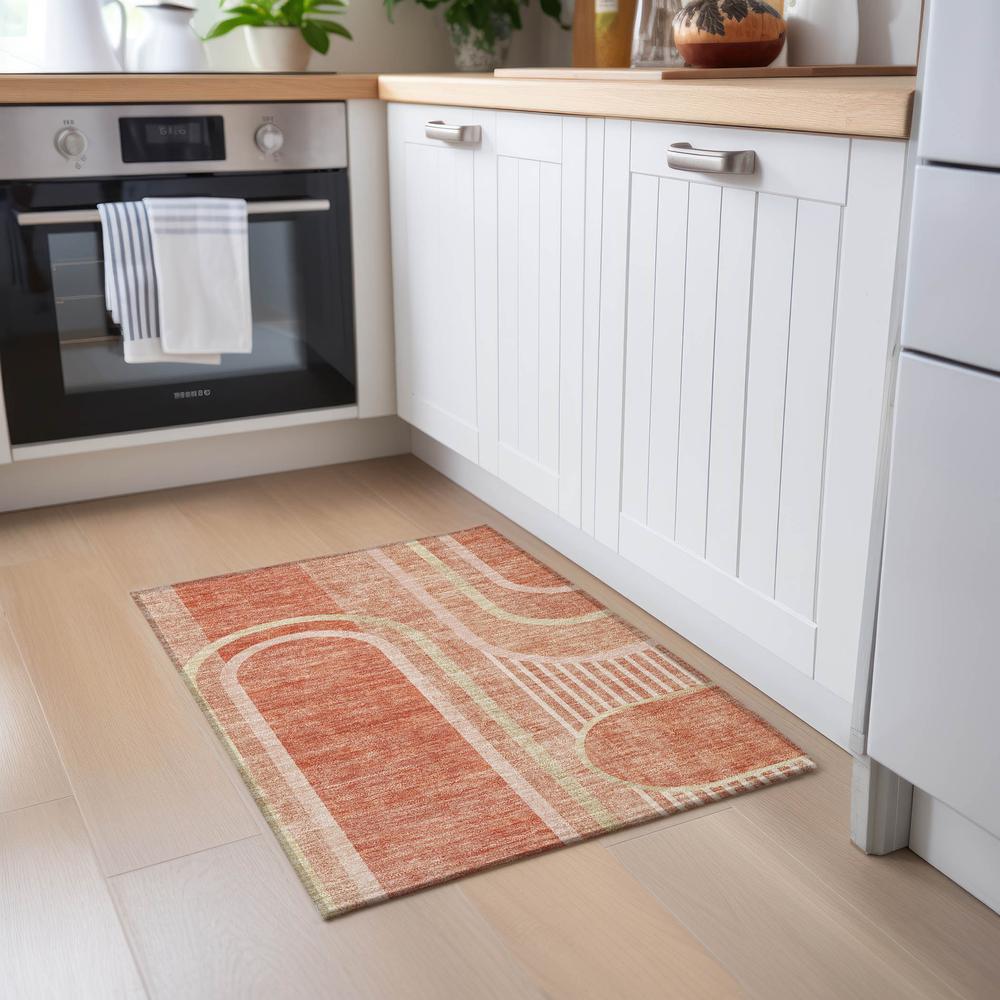 Chantille ACN532 Orange 1'8" x 2'6" Rug. Picture 7