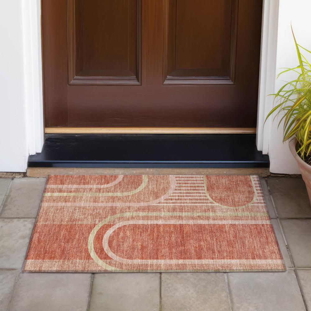Chantille ACN532 Orange 1'8" x 2'6" Rug. Picture 8