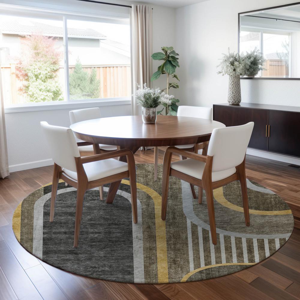 Chantille ACN532 Brown 8' x 8' Rug. Picture 6
