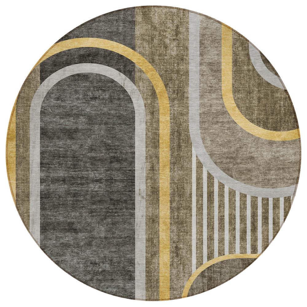 Chantille ACN532 Brown 8' x 8' Rug. Picture 1