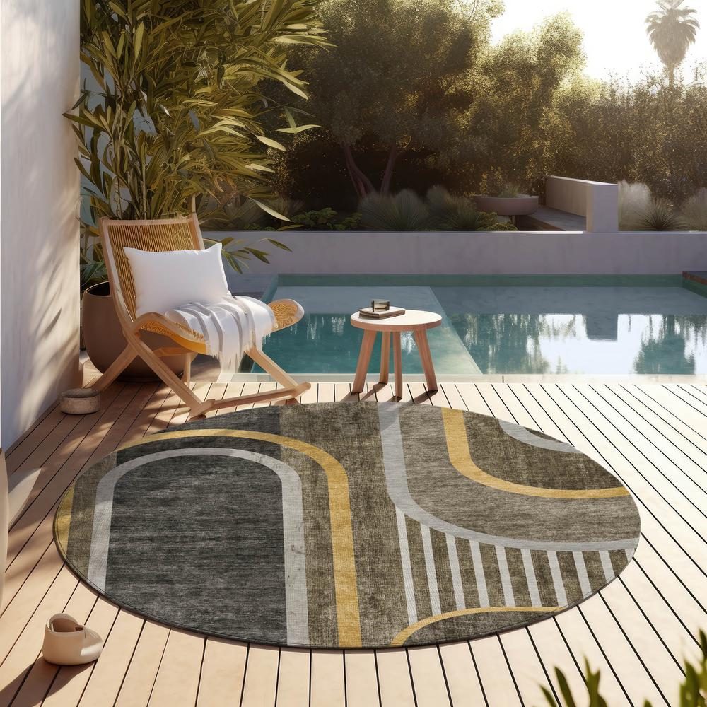 Chantille ACN532 Brown 8' x 8' Rug. Picture 7
