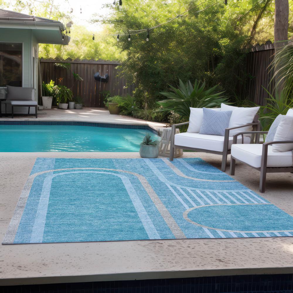 Chantille ACN532 Teal 2'6" x 3'10" Rug. Picture 10