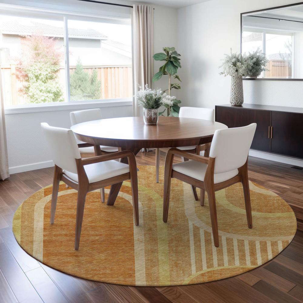 Chantille ACN532 Orange 8' x 8' Rug. Picture 6