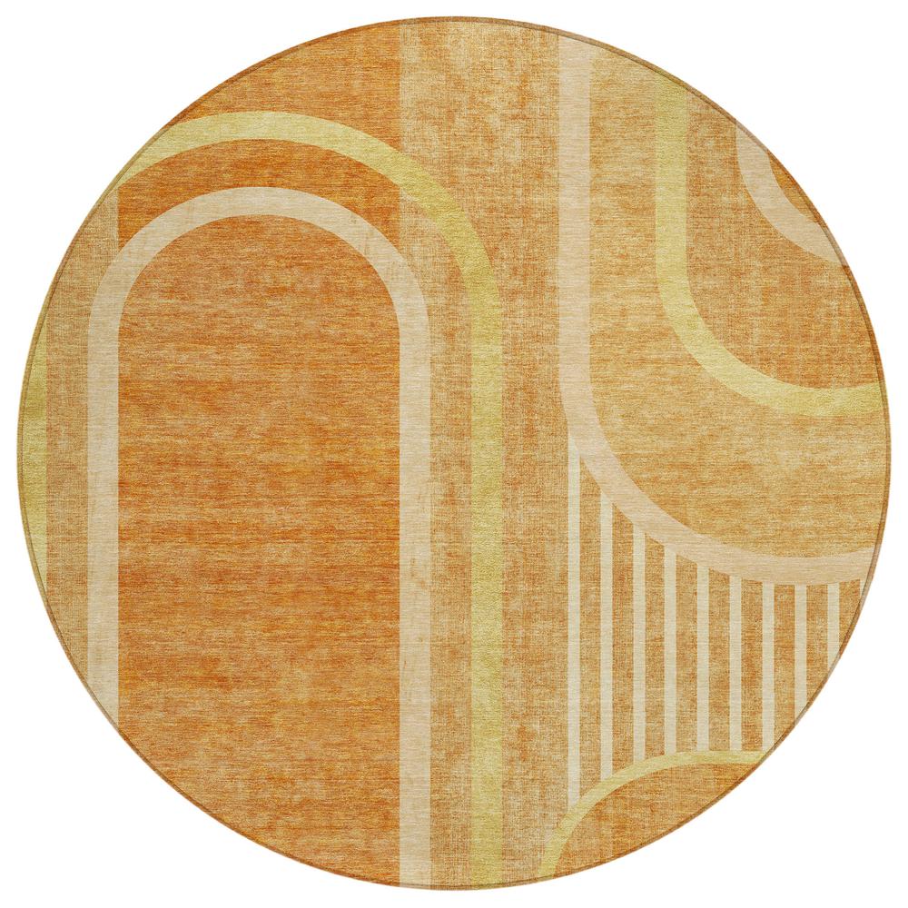 Chantille ACN532 Orange 8' x 8' Rug. Picture 1