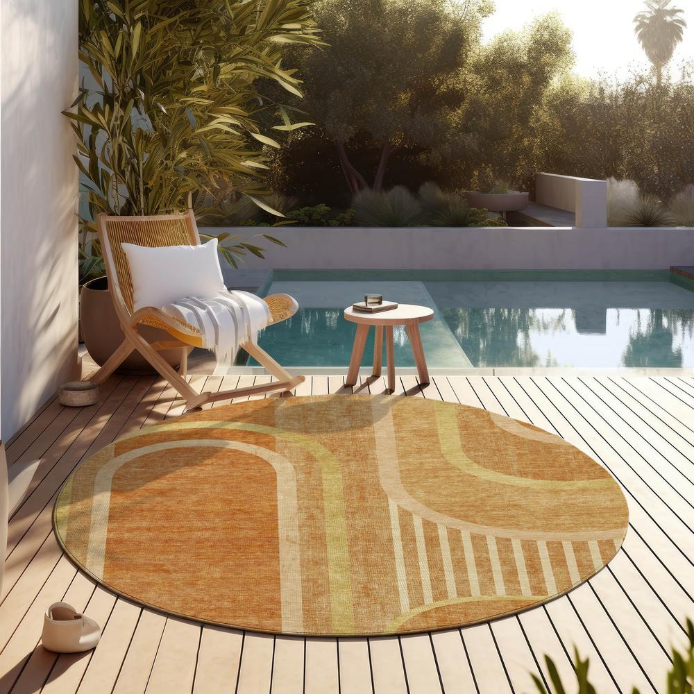 Chantille ACN532 Orange 8' x 8' Rug. Picture 7