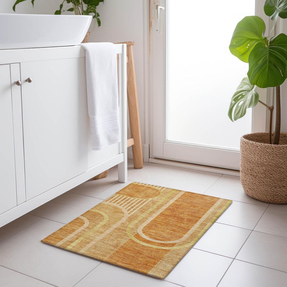Chantille ACN532 Orange 1'8" x 2'6" Rug. Picture 6